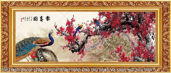 file tranh decor phong nghe thuat canh dao thu phap va song nui huu tinh 5